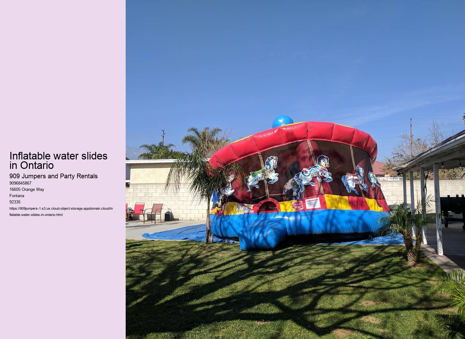Inflatable water slides in Ontario 