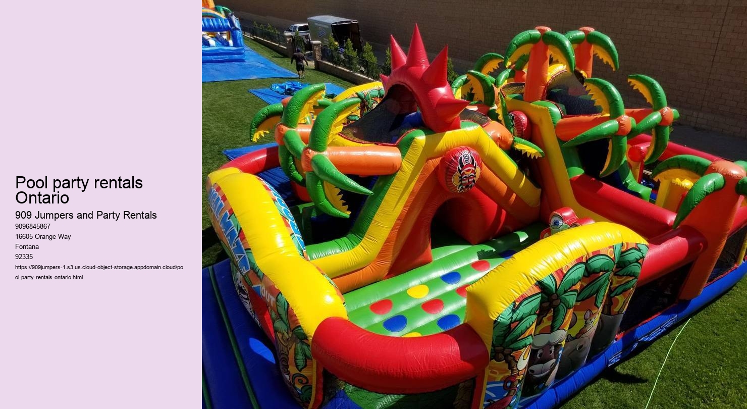 Pool party rentals Ontario 