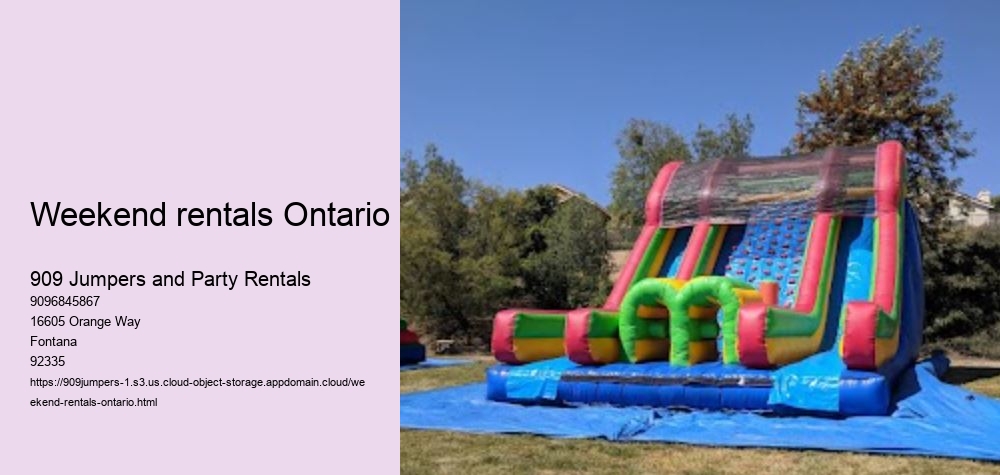 Weekend rentals Ontario 